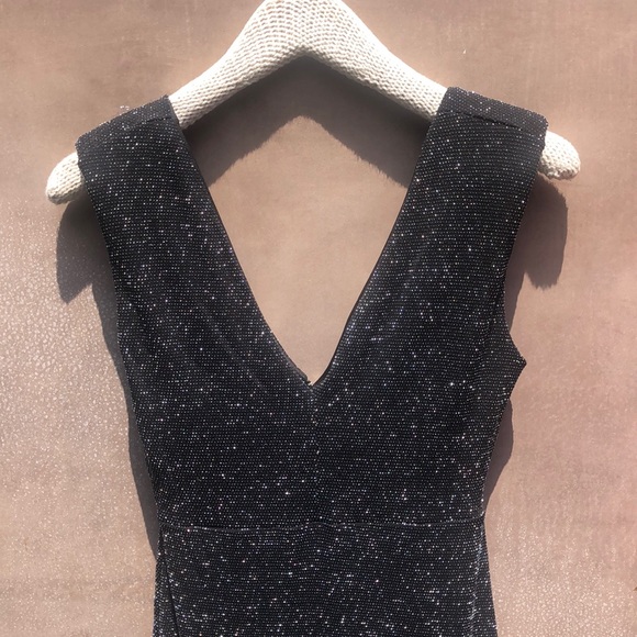 Forever 21 black and silver metallic mini dress - Picture 2 of 5